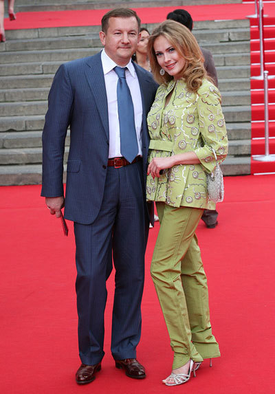 Anna Gorshkova with her husband, Michael Borshchev