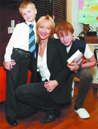 Christina Orbakajte with sons