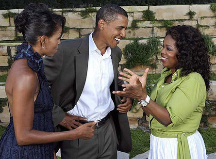 Spouses Obama and Oprah Winfrey